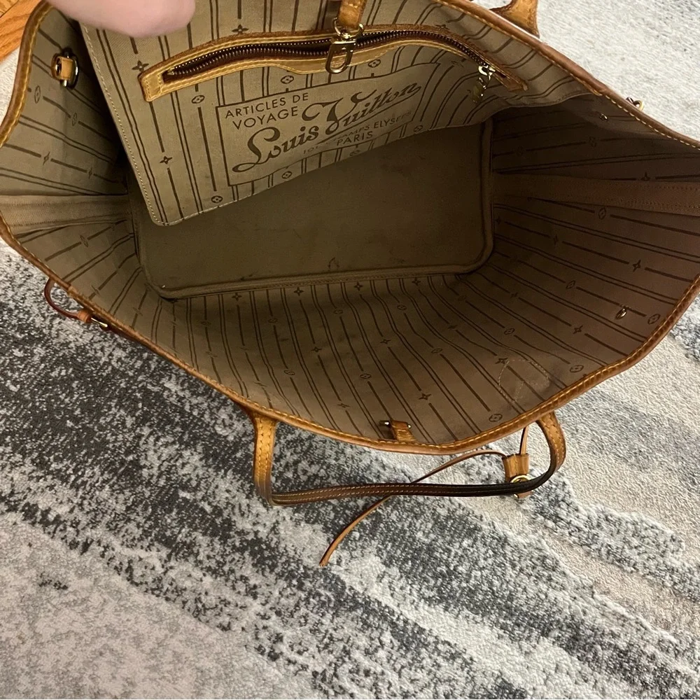 Louis Vuitton monogram coated canvas MM classic neverfull tote